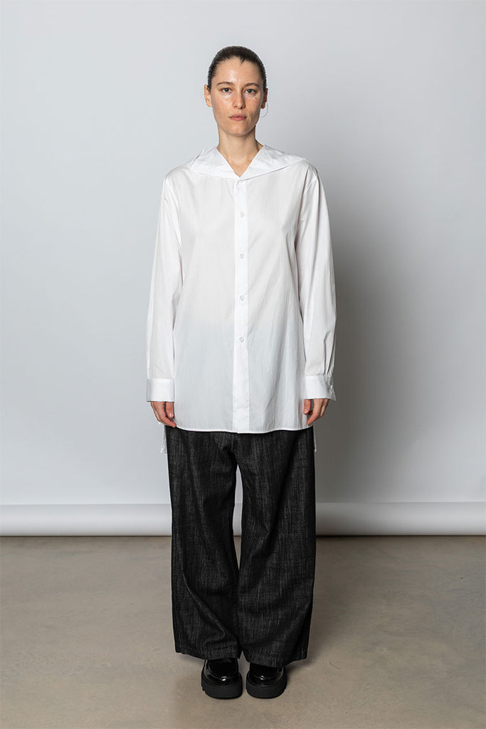 Sailor Collar Blouse - White
