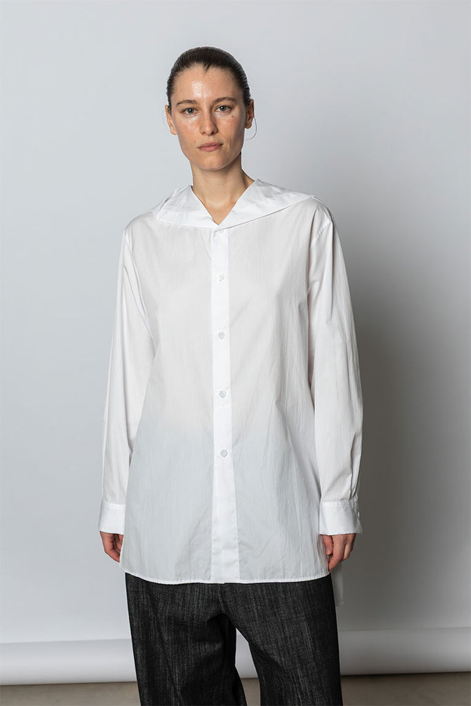 Sailor Collar Blouse - White