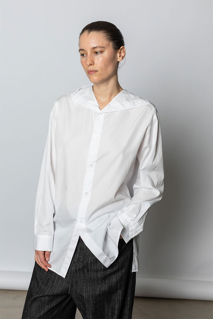 Sailor Collar Blouse - White