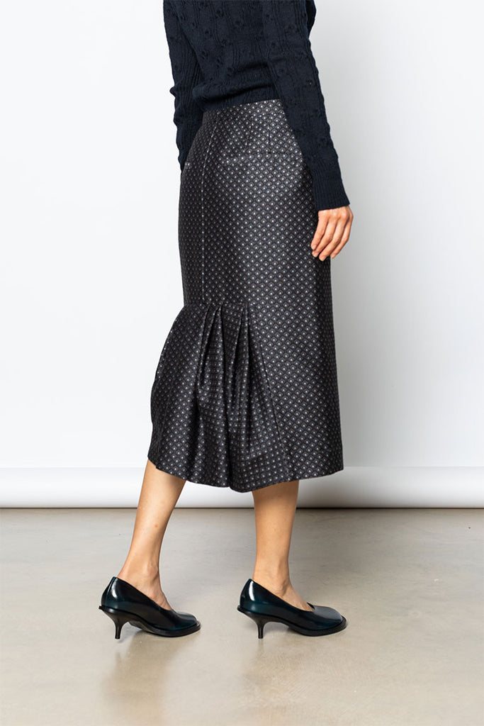 Sandora Jacquard Skirt - Navy