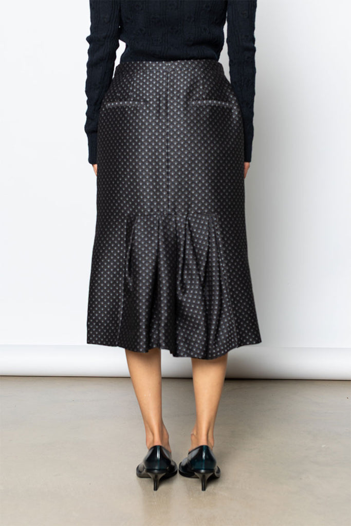 Sandora Jacquard Skirt - Navy