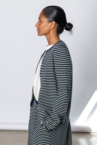 Sandy Cardigan - Navy Stripe