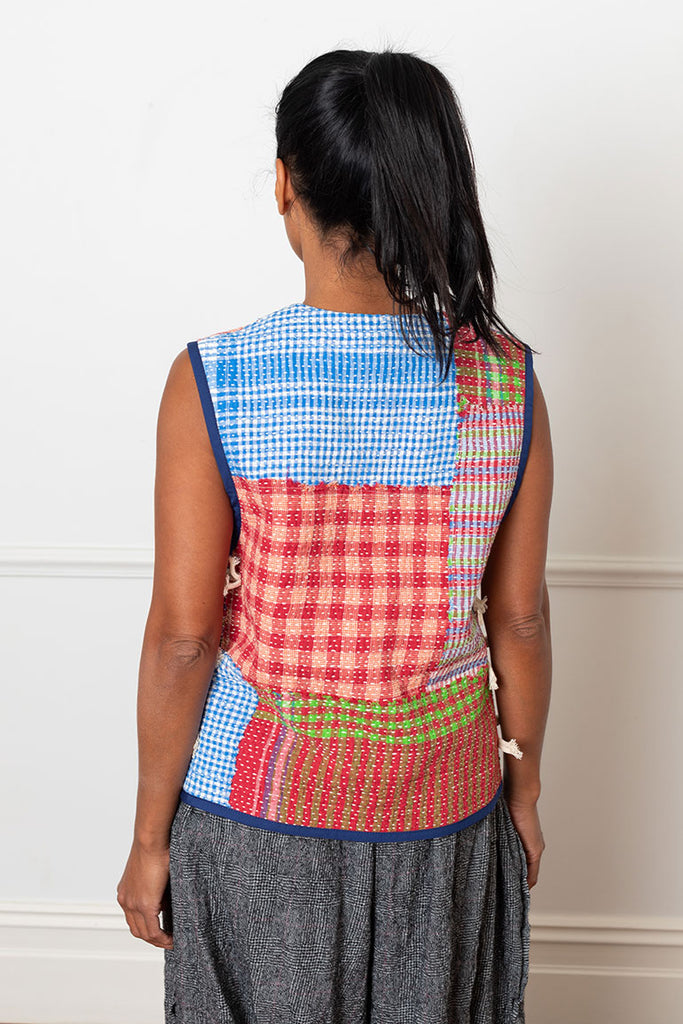 Sashiko Stitched Vest - Multi