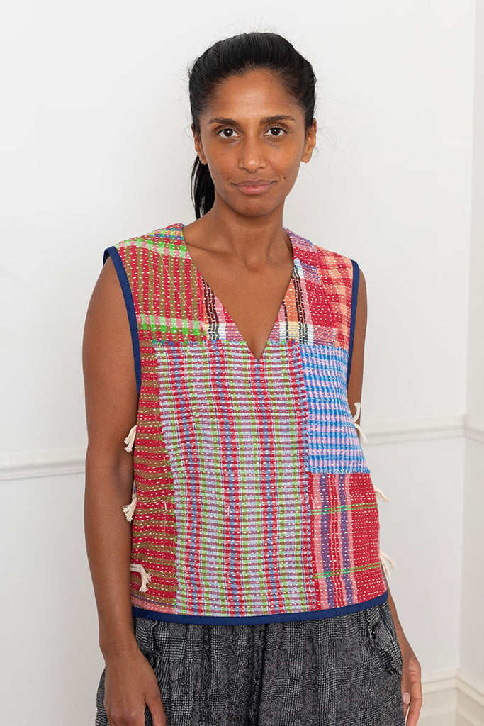 Sashiko Stitched Vest - Multi