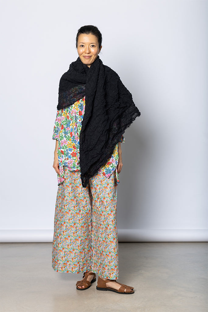 Scialle Shawl Lavato - Black