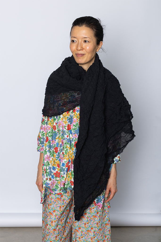Scialle Shawl Lavato - Black