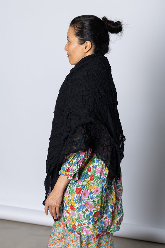 Scialle Shawl Lavato - Black