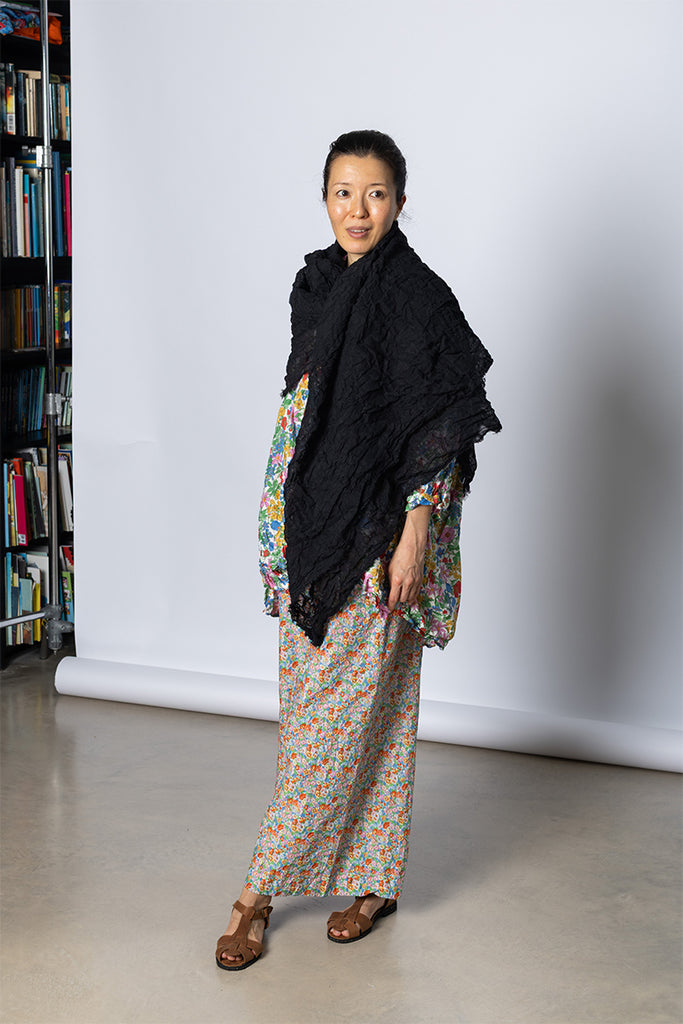 Scialle Shawl Lavato - Black