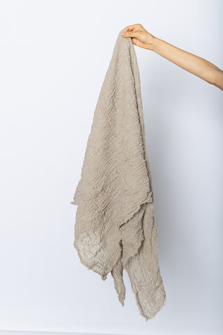 Scialle Shawl Lavato - Greggio/Raw