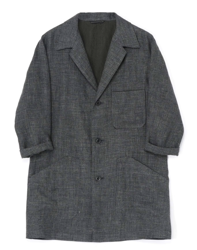 Linen Tweed Work Jacket - Grey