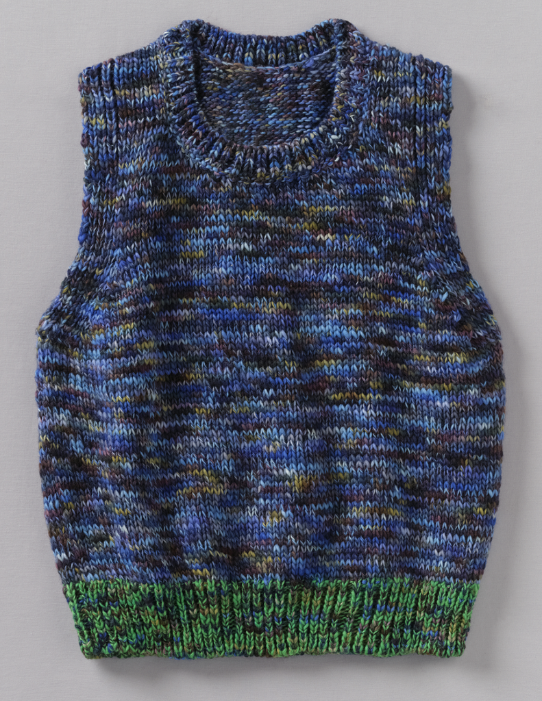 Hand Framed Marle Knitted Tank - Galaxy/Green