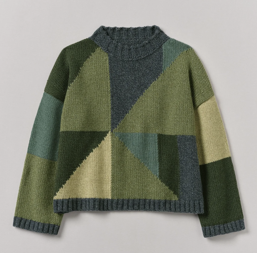 Kite Colour Block Sweater - Green