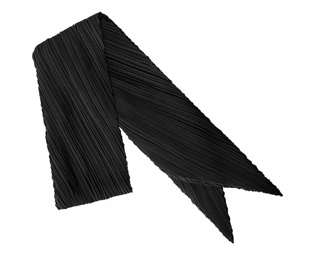 Zigzag Pleats Scarf - Black