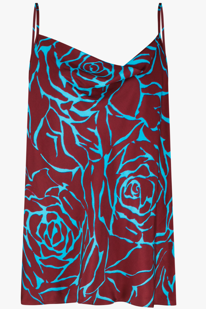 Chai Printed Camisole - Burgundy