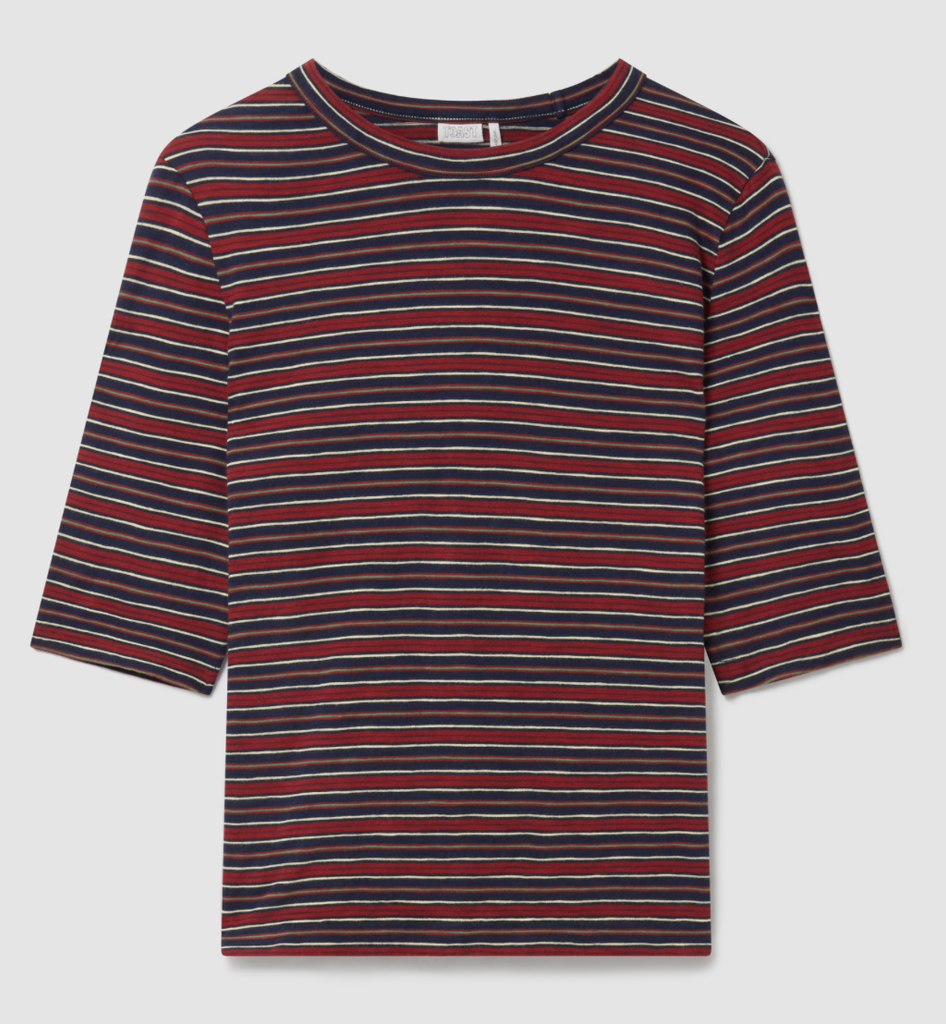 Cleo Cotton Stripe Tee - Provencal Blue/Multi