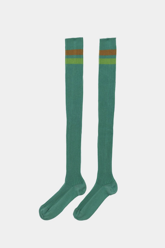 Race Over Knee Socks - Orbit Green