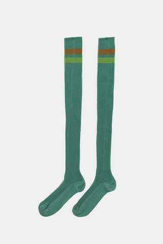 Race Over Knee Socks - Orbit Green