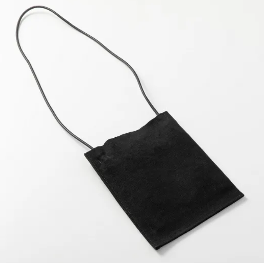 Washed Canvas Pochette - Black