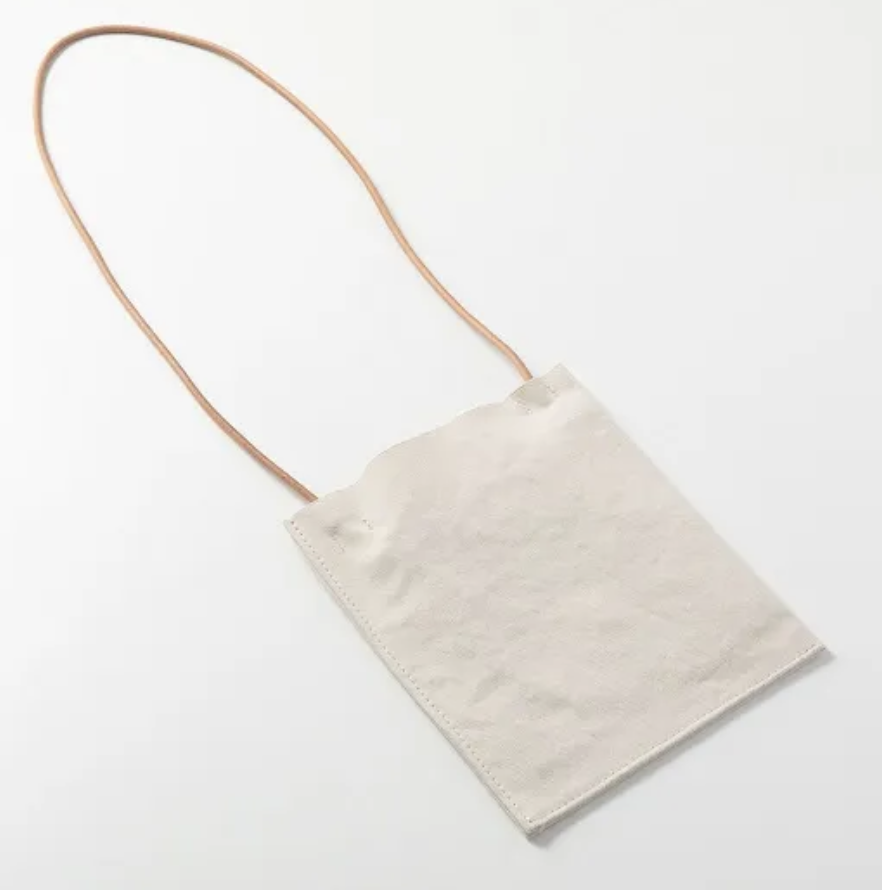 Washed Canvas Pochette - White