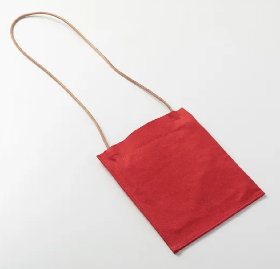 Washed Canvas Pochette - Red