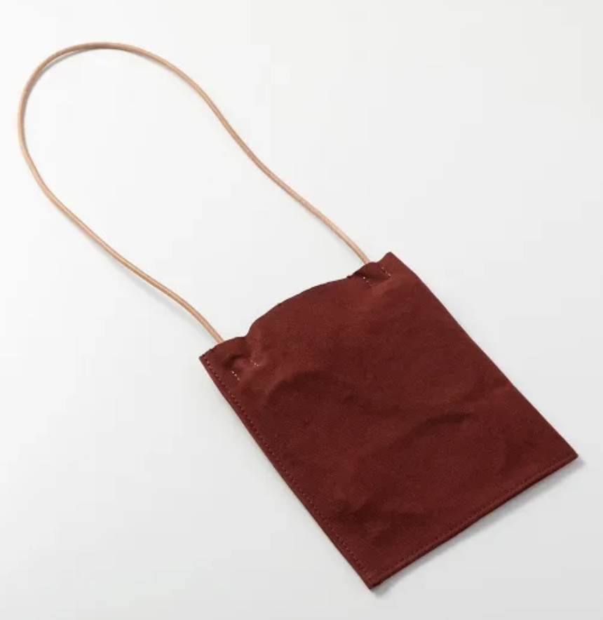 Washed Canvas Pochette - Burgundy