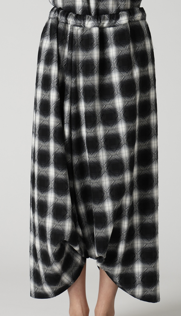 K Tuck Pants - Black/White