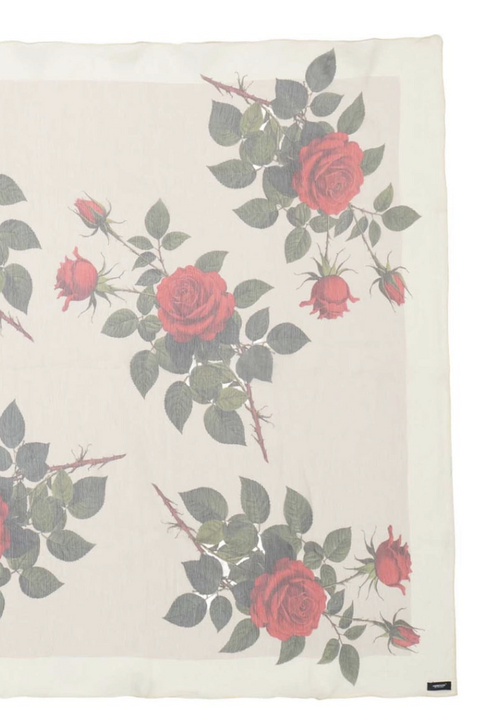 Crepe Silk Scarf - Roses