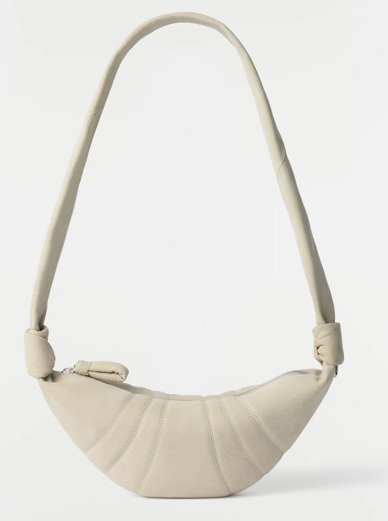 Small Croissant Bag Alpaca Nubuck - Soft Sage