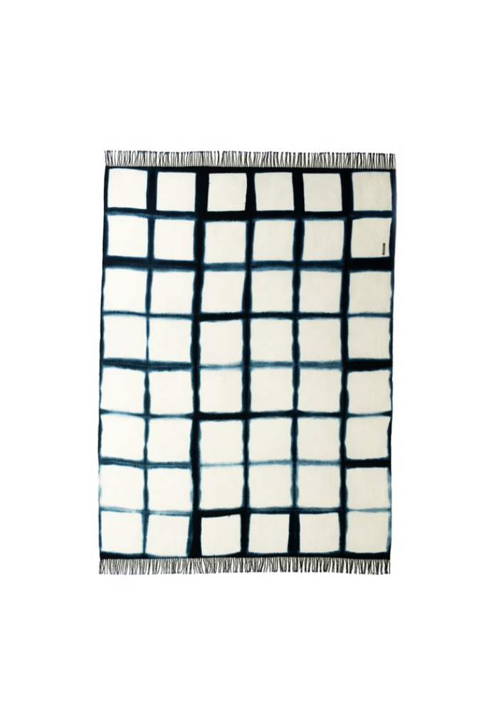 Hand Woven Baby Alpaca Throw - Spruce/Light Grey