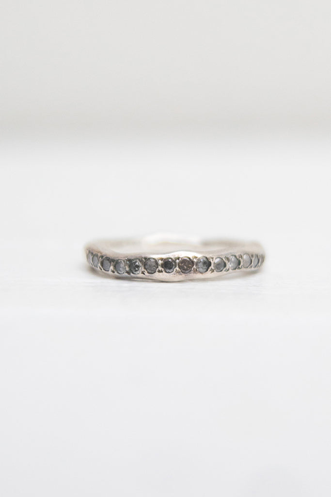 Sei Ring - Sterling Silver/Icy Grey Diamonds