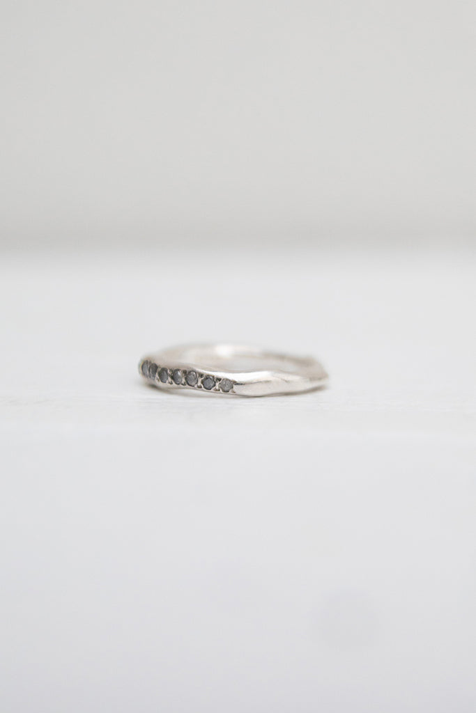 Sei Ring - Sterling Silver/Icy Grey Diamonds