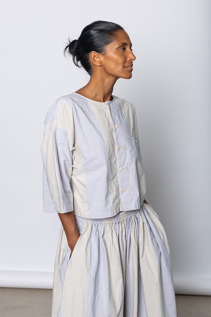 Sheldon Shirt - Dusty Wide Stripe