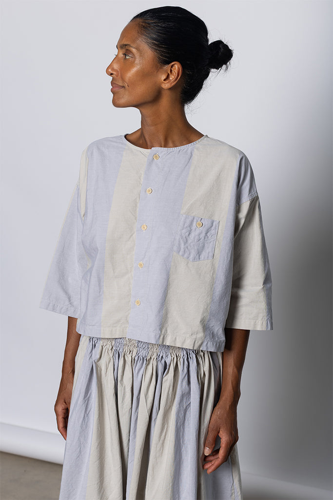 Sheldon Shirt - Dusty Wide Stripe