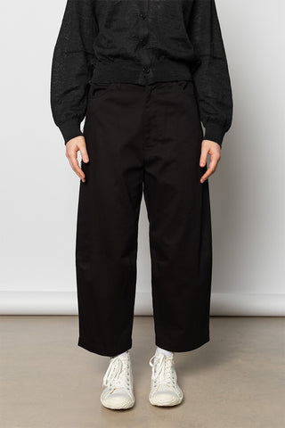 Side Dart Untrimmed Pants - Black