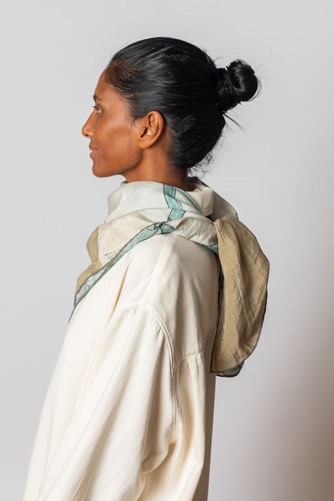 Silk Square Scarf - Ninety Green Chair