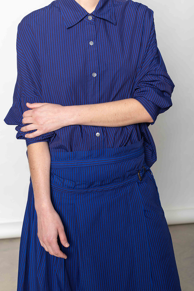 Sim Garment Dye Striped Skirt - Electric