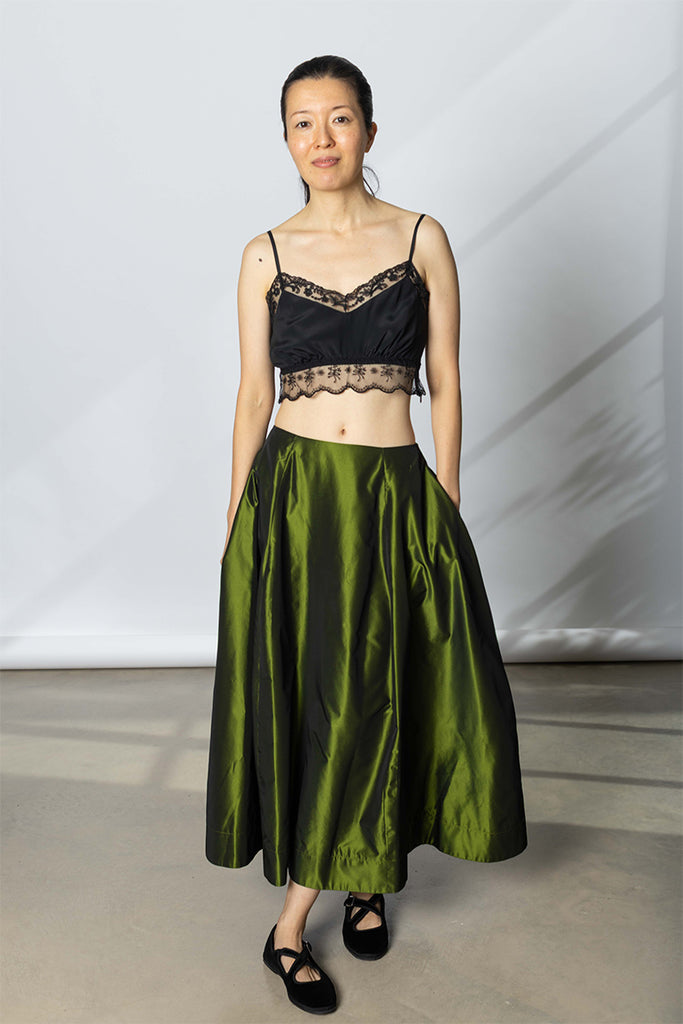 Lace Trim Negligee Bralette - Black