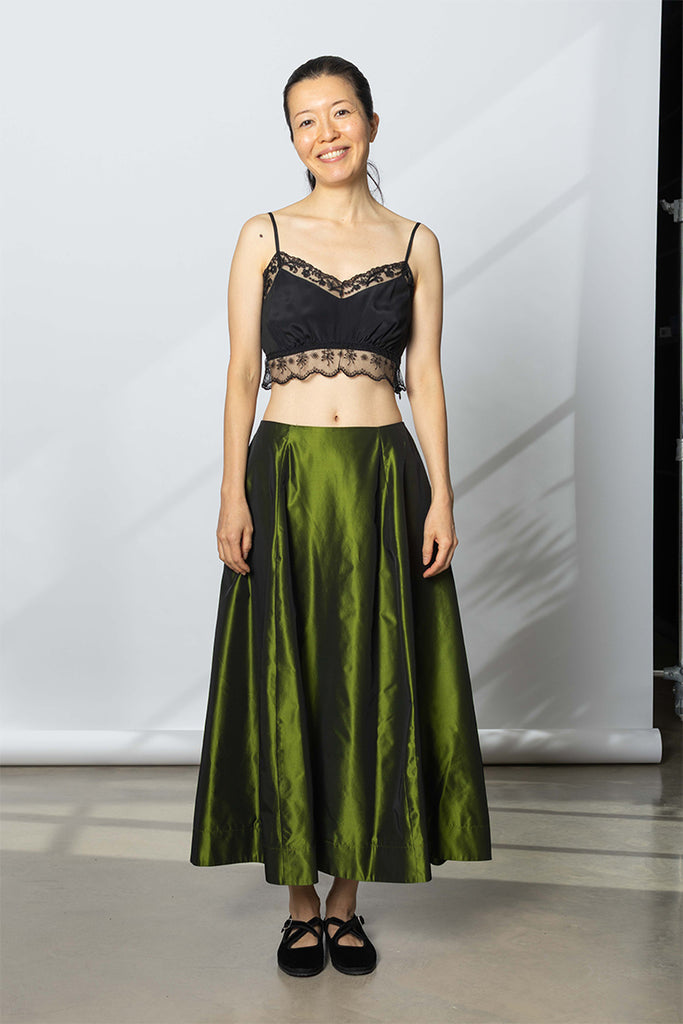 Lace Trim Negligee Bralette - Black