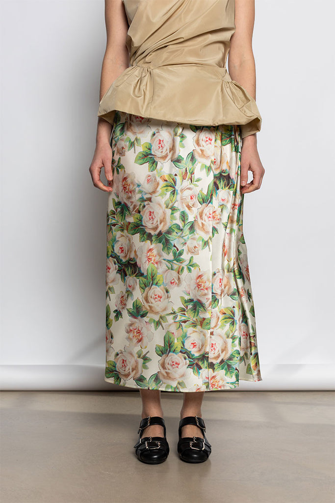 Single Hip Detail Easy Skirt - Rose