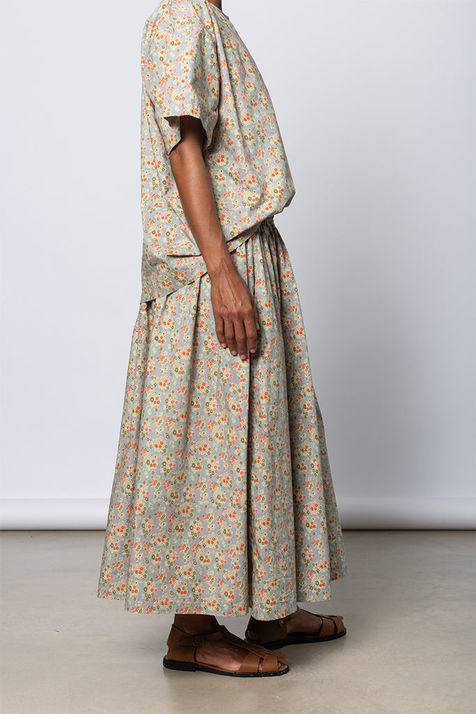 Skye Skirt - Dusty Blue Floral
