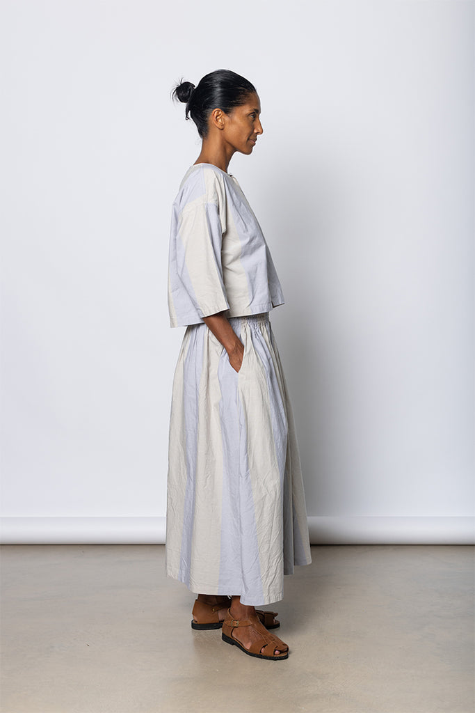 Skye Skirt - Dusty Wide Stripe