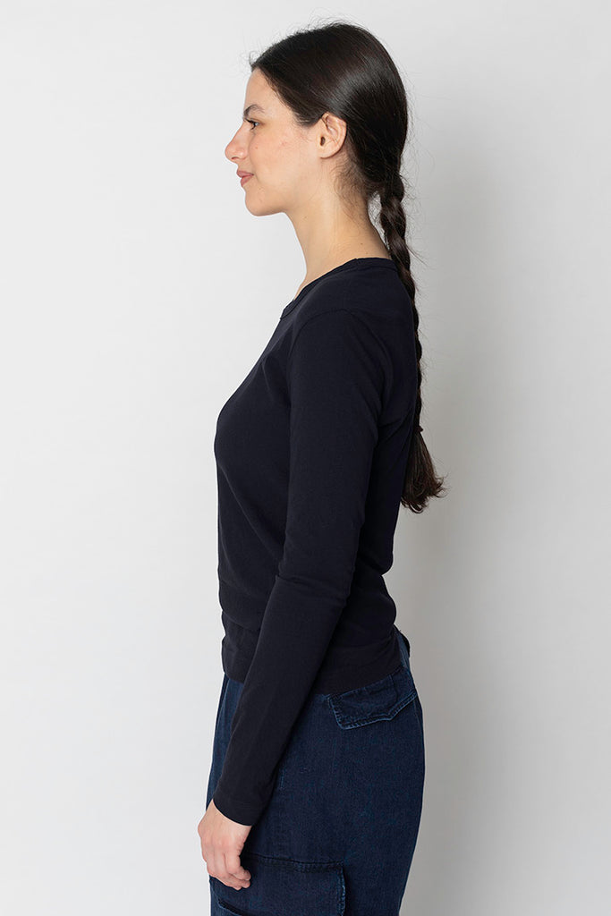 Slim Fit Round Neck T - Navy