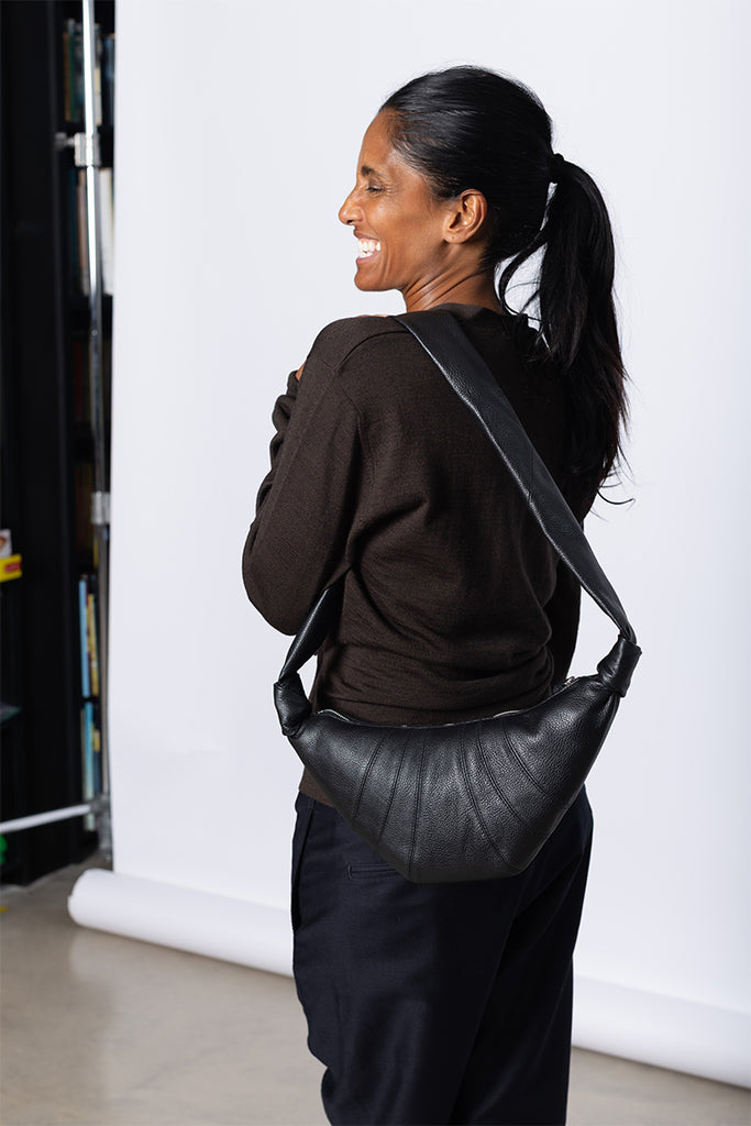 Small Croissant Bag - Black