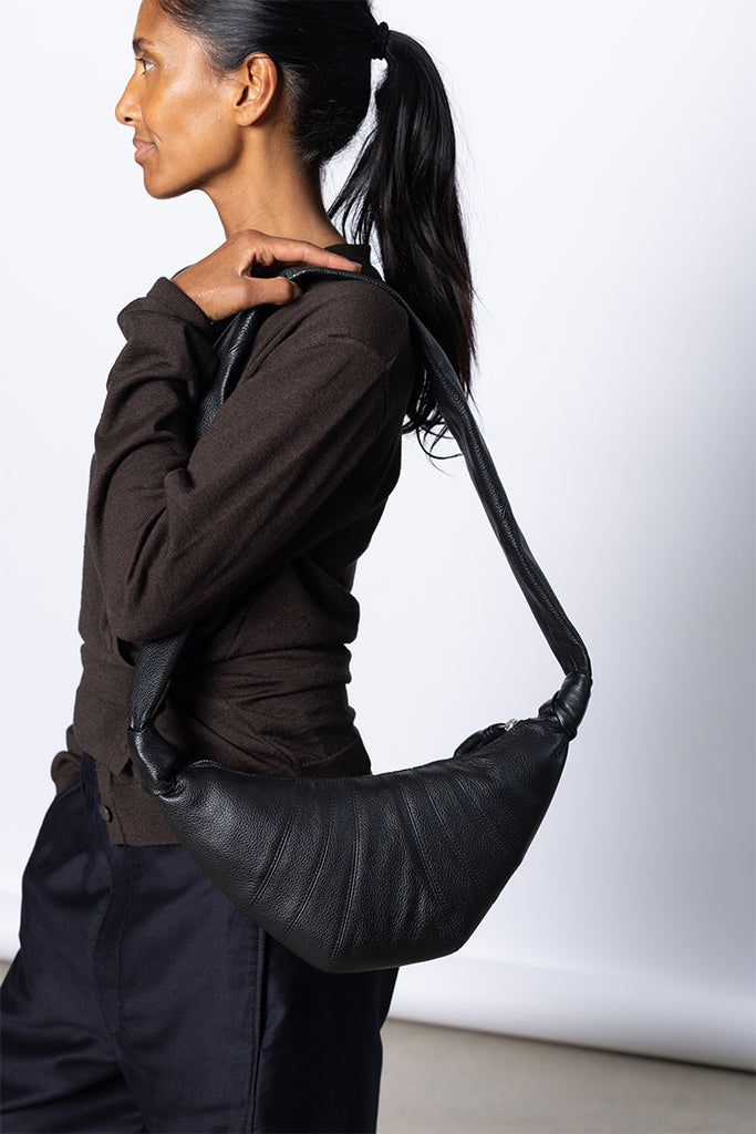 Small Croissant Bag - Black