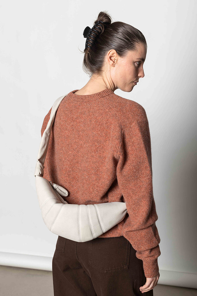 Small Croissant Bag Alpaca Nubuck - Soft Sage