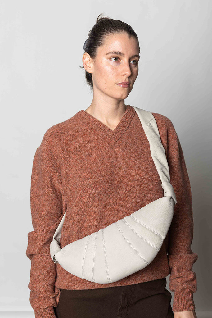Small Croissant Bag Alpaca Nubuck - Soft Sage