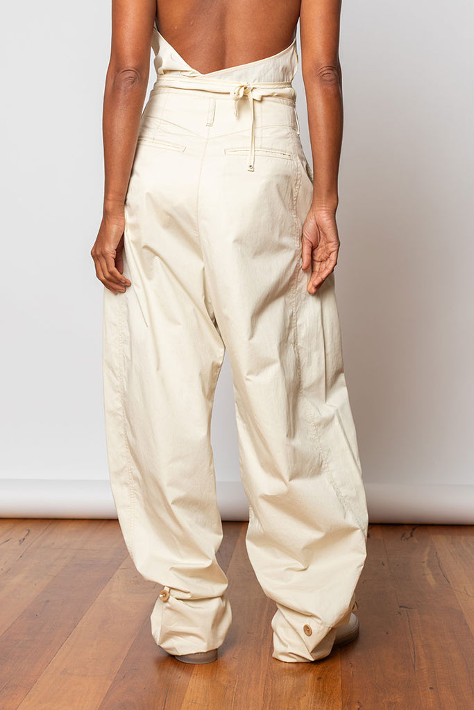 Soft Volume Pants - Creamy White