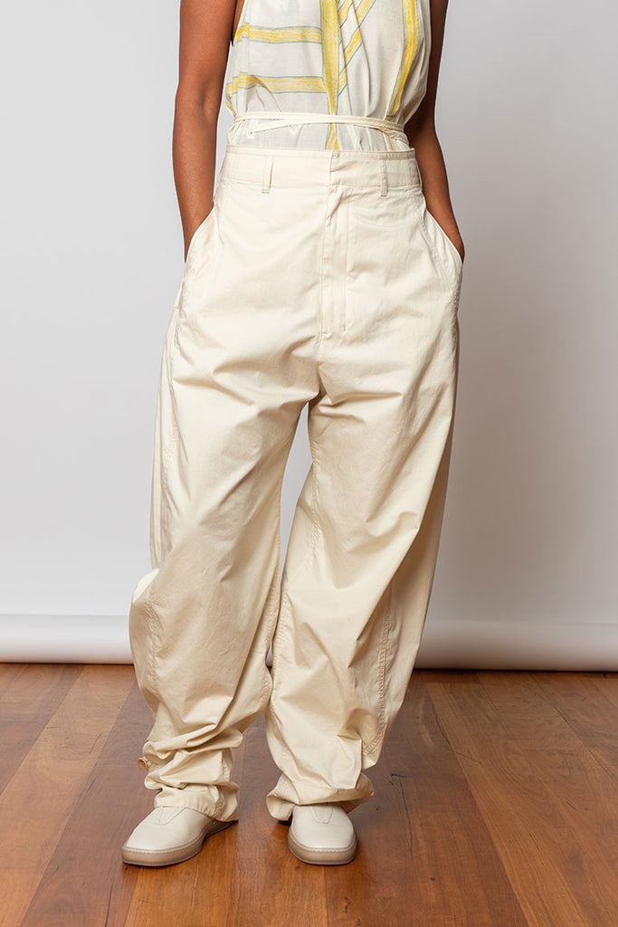 Soft Volume Pants - Creamy White