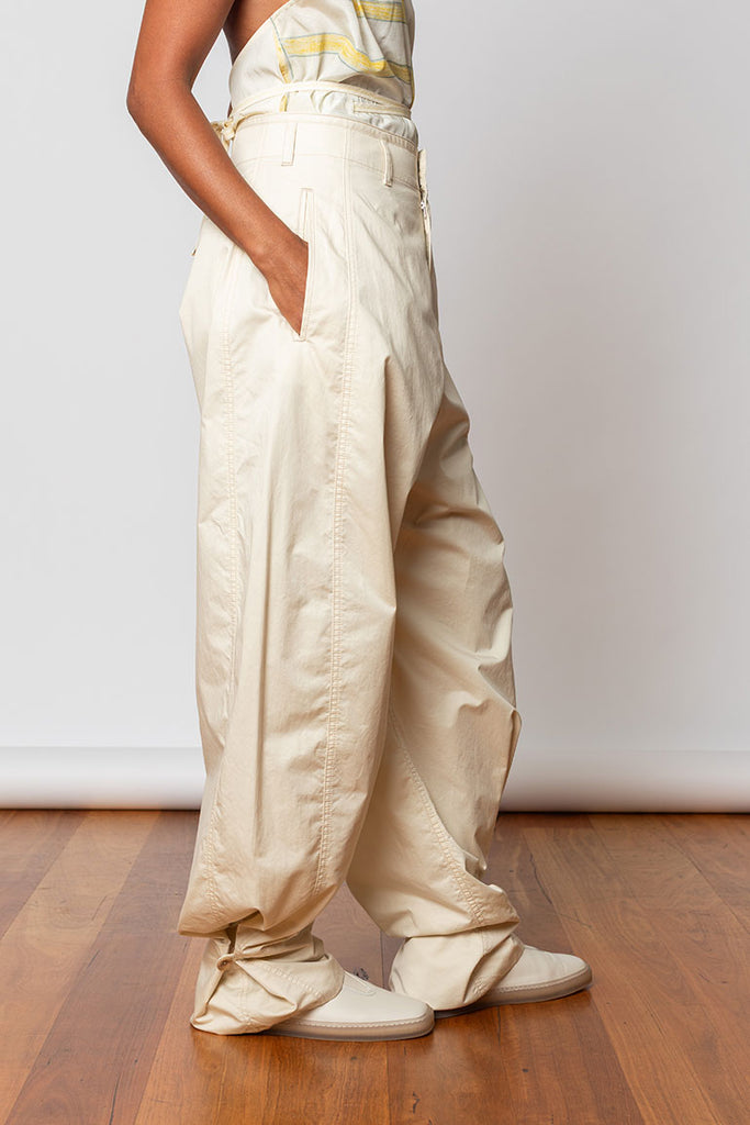 Soft Volume Pants - Creamy White