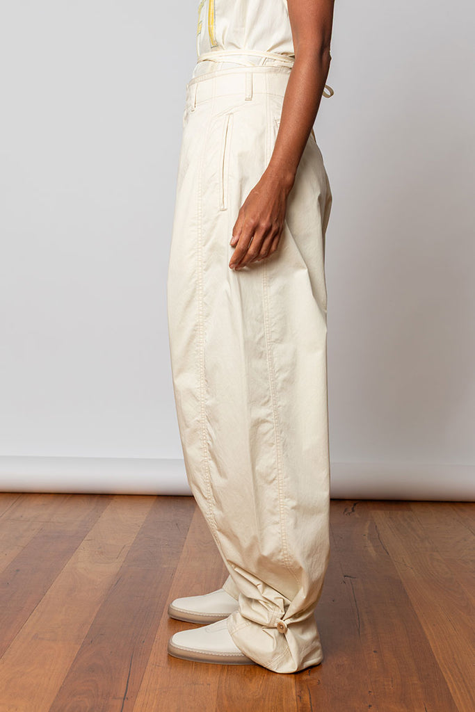 Soft Volume Pants - Creamy White